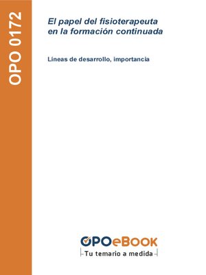 cover image of El papel del fisioterapeuta en la formación continuada